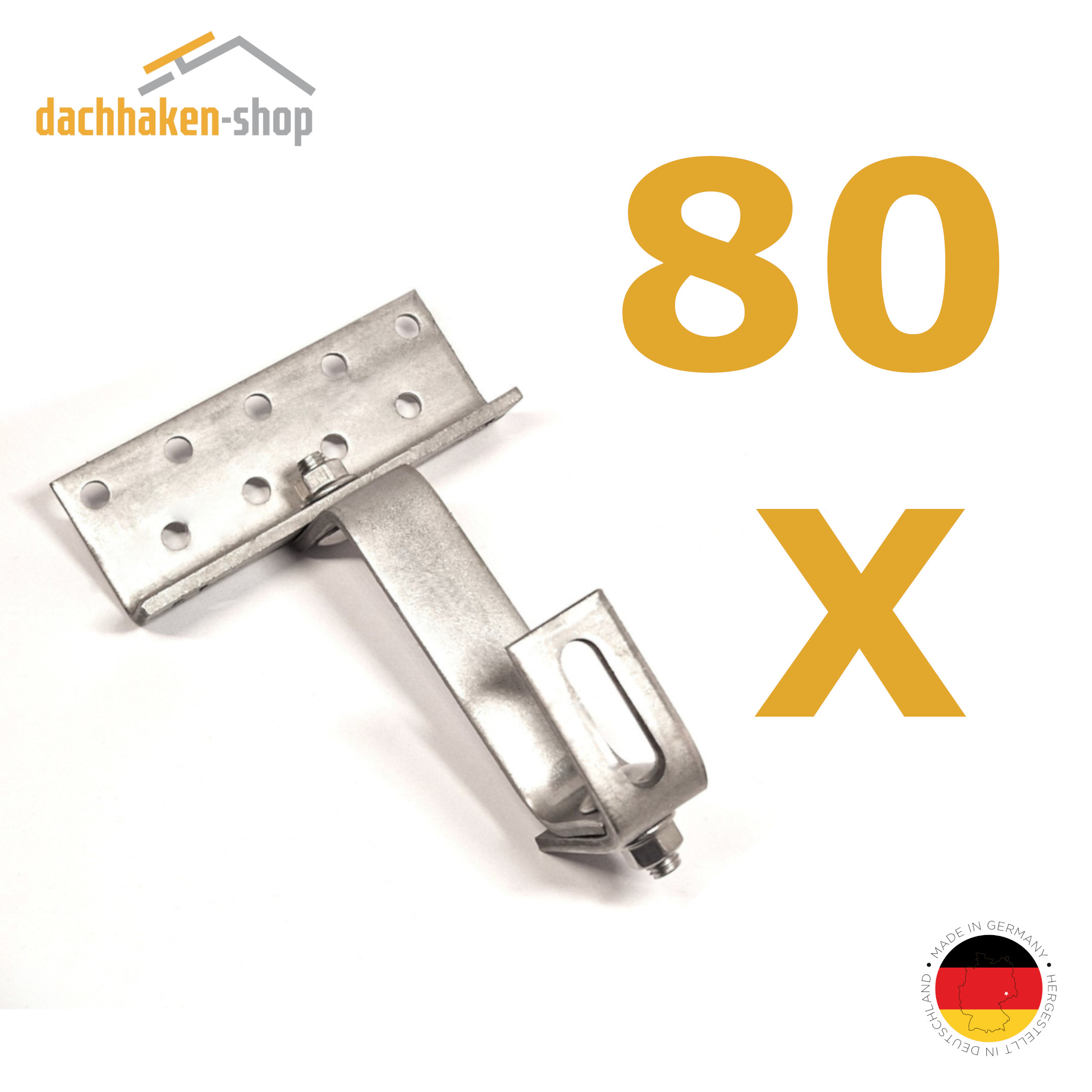 80 x Dachhaken 3-fach verstellbar