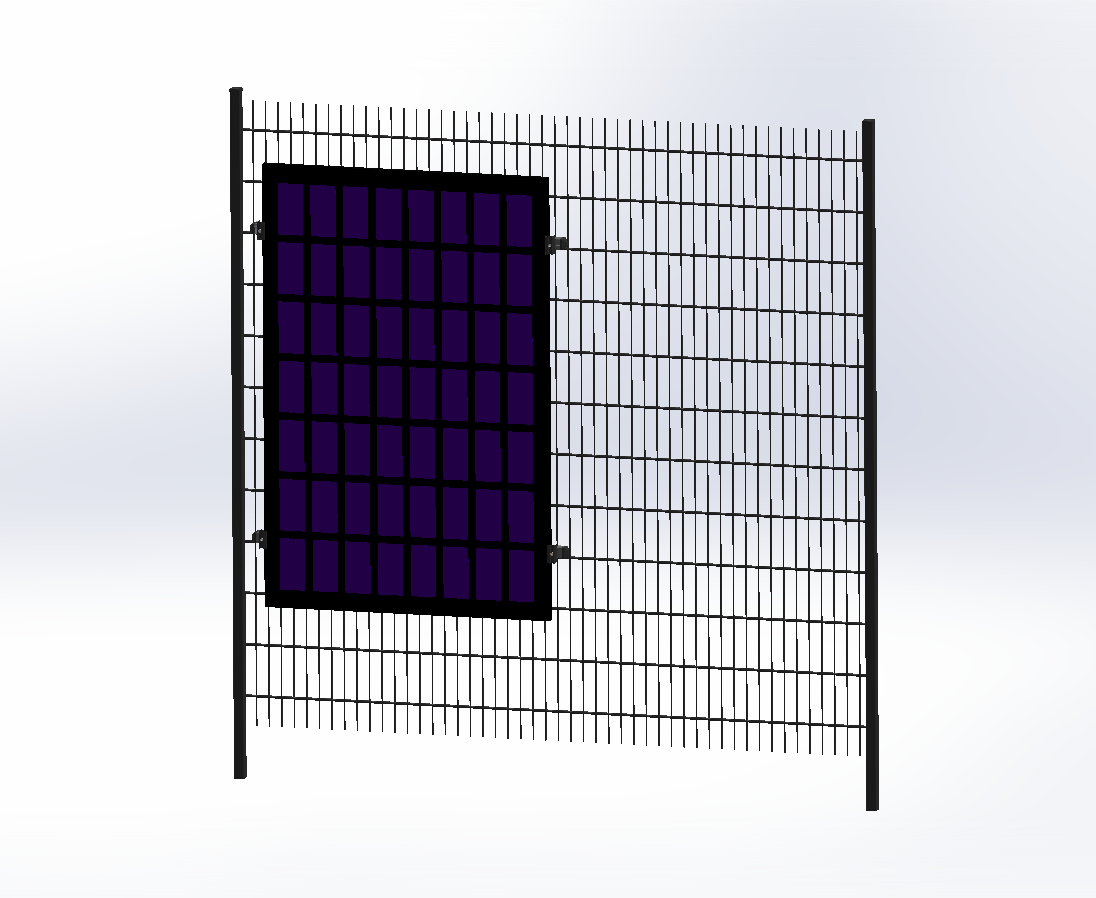 Zaun-Set für 1x Modul Befestigung schwarz