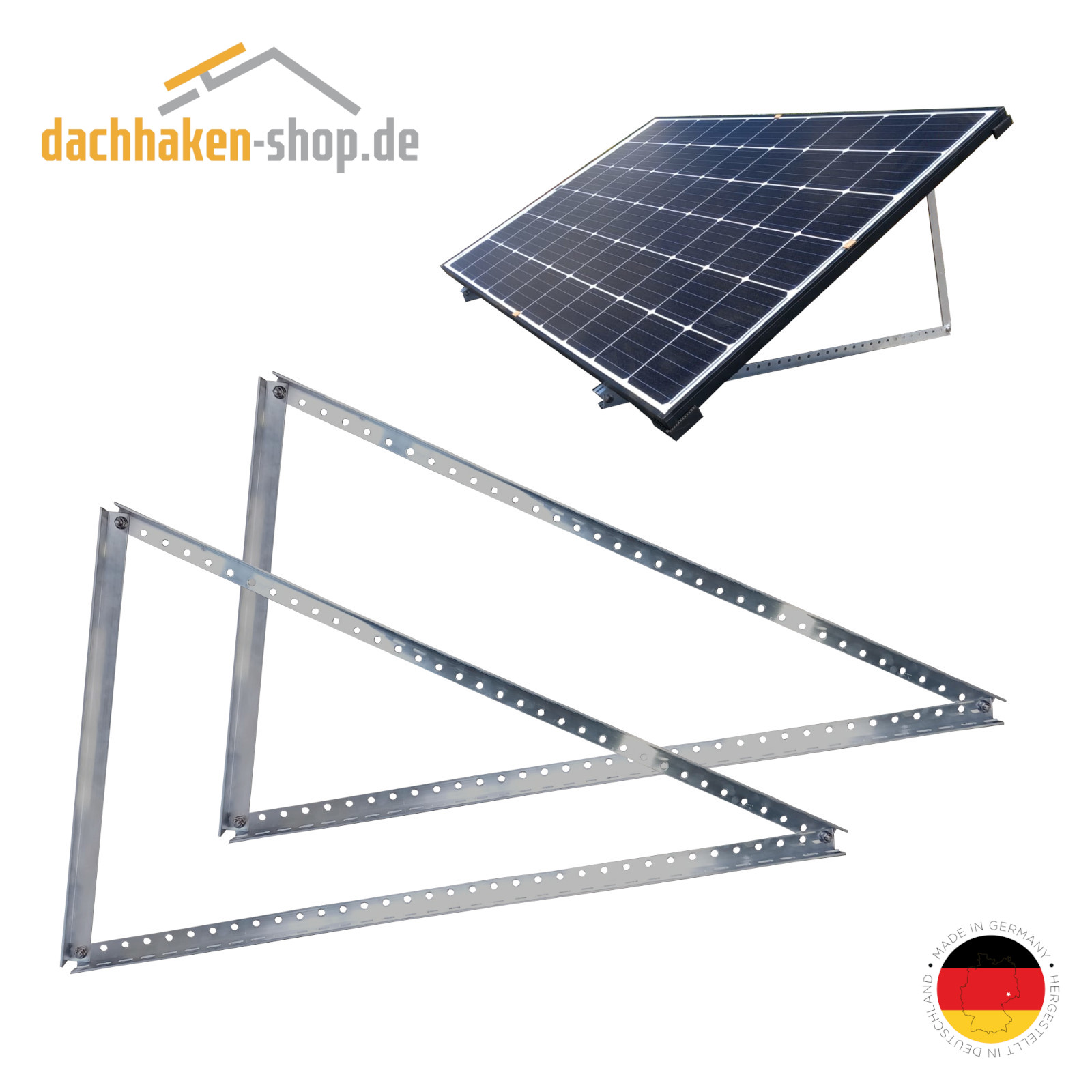 Halterung für Solarpanel Aufständerung bis 104 cm Flachdach PV Balkonkraftwerk